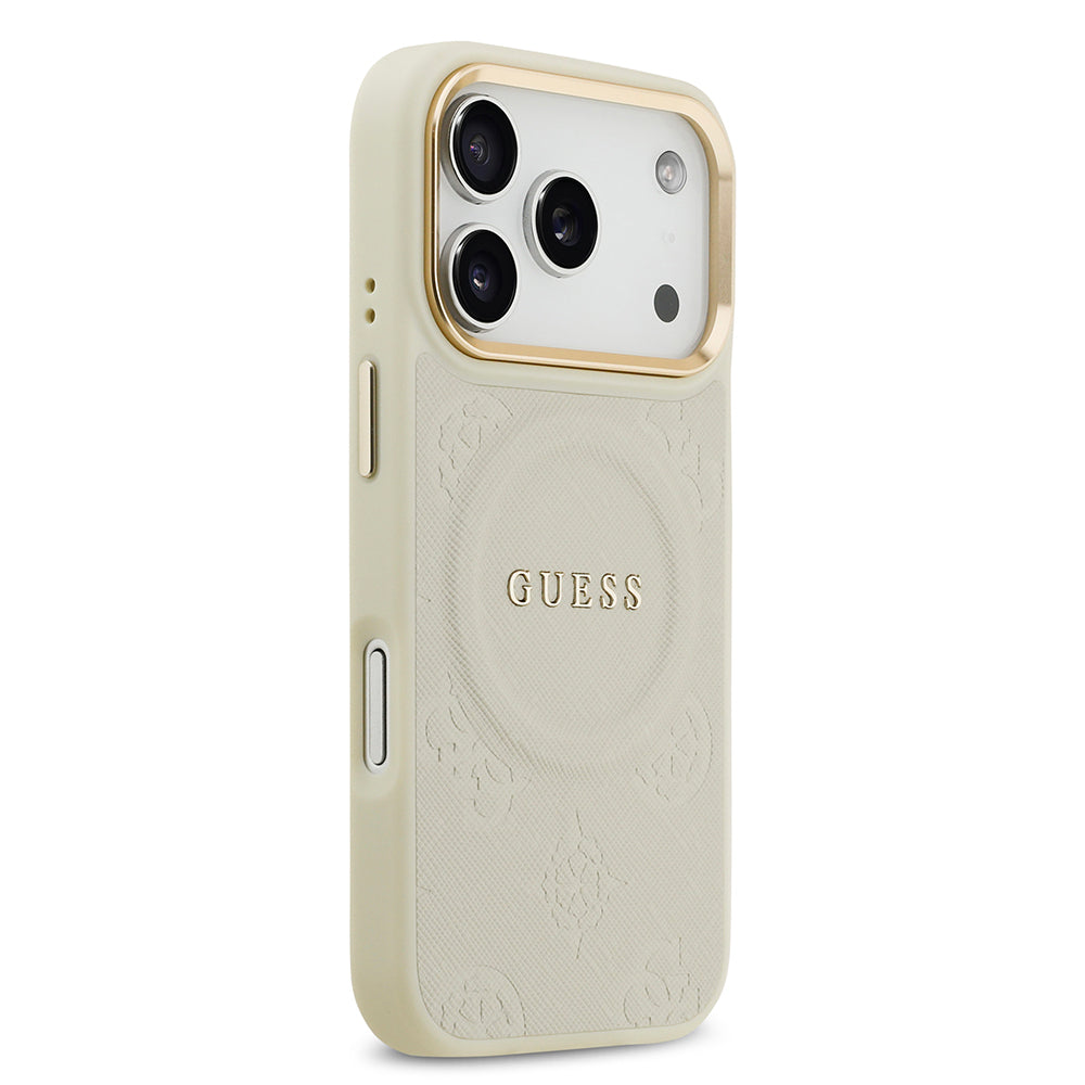 Guess iPhone 17 Pro Orjinal Lisanslı M-safe Şarj Özellikli Sıcak Baskılı Yazı Logolu PU Deri Peony Kılıf Guess iPhone 17 Pro Orjinal Lisanslı M-safe Şarj Özellikli Sıcak Baskılı Yazı Logolu PU Deri Peony Kılıf
